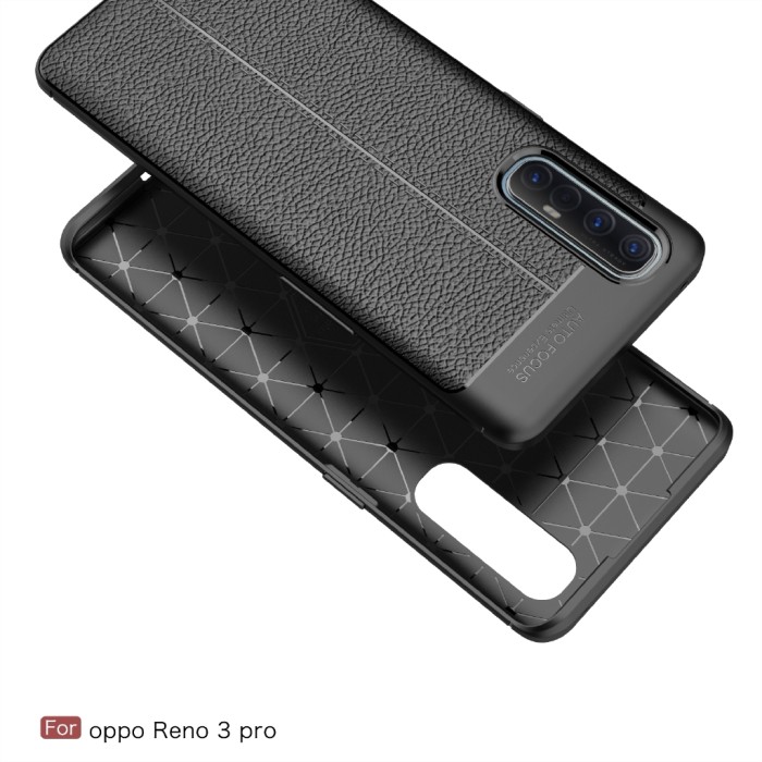 LEATHER CASE OPPO RENO 3 PRO - TPU AUTO FOCUS EMBOSS SOFTCASE