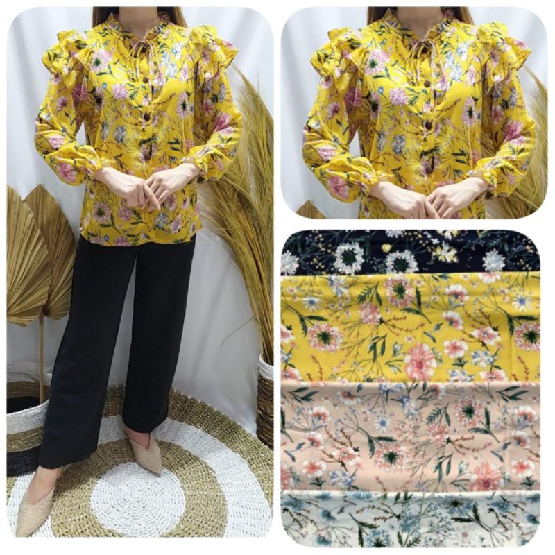 BLOUSE FLORAL BY E'JUST CERUTY BABYDOLL
