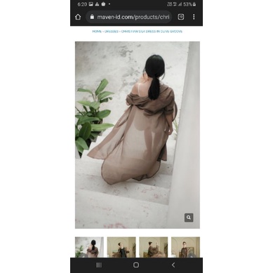 maven christian dress in olive groove new with tag and ready outer kemeja panjang silk mavenlady