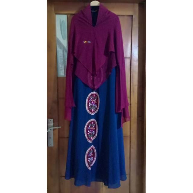 Set dress sisesa Umayyah navy