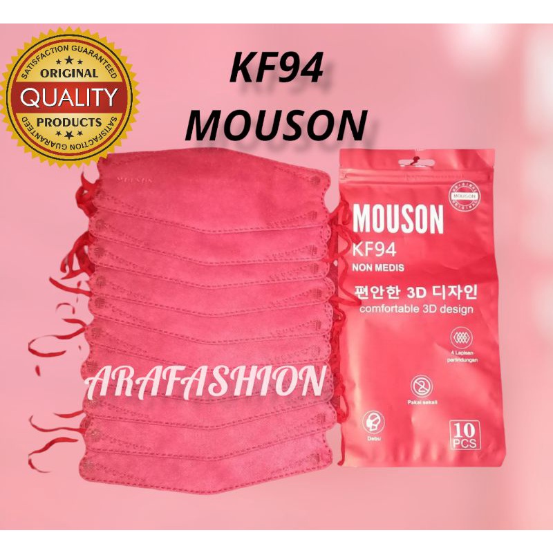 KF94 EMBOS MOUSON MERAH MARON - MASKER MOUSON KF94 EMBOS NEW