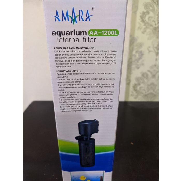 Pompa Air Celup Filter Internal Aquarium Amara AA-1200L AA1200L AA 1200L Mesin Akuarium Murah