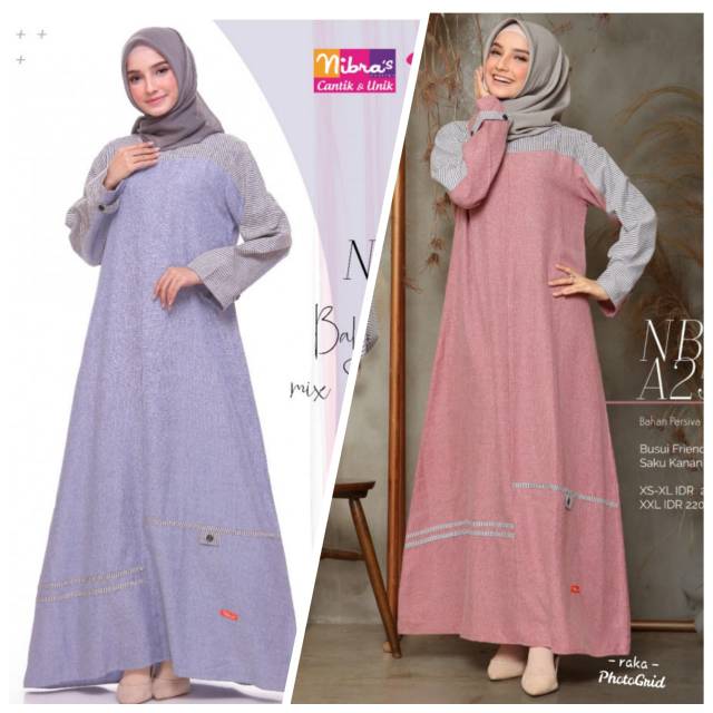 Nibras NB A25 / NB A25 NAVY / NB A25 MAROON / NIBRAS GAMIS / GAMIS MURAH / NIBRAS GROSIR