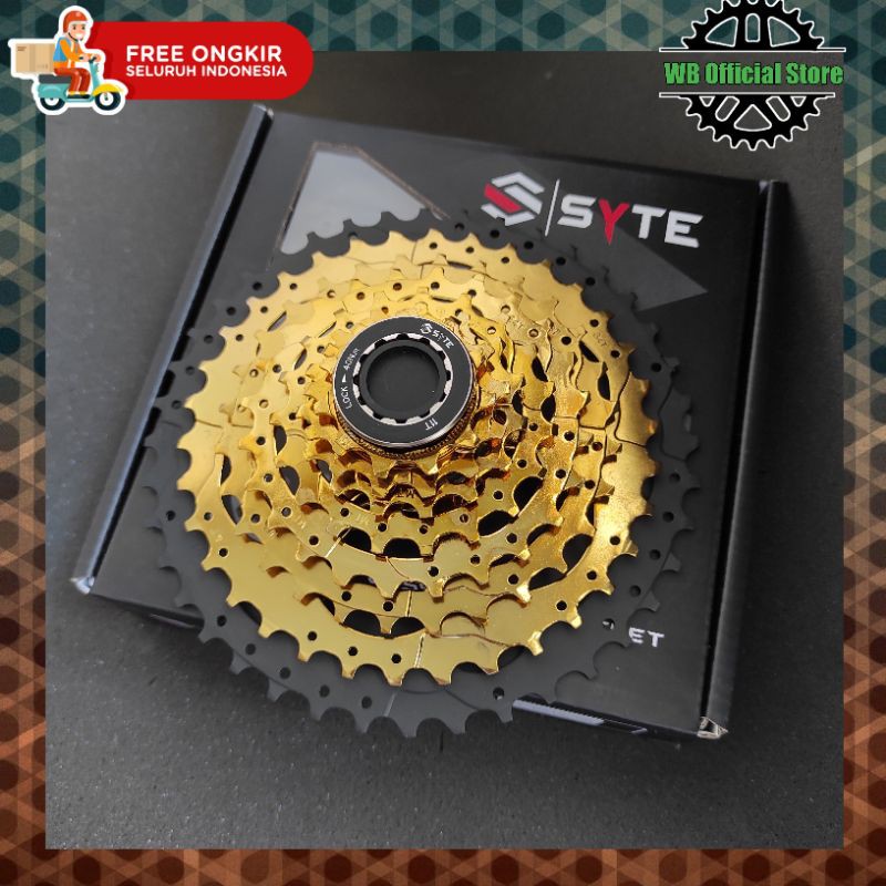 Sprocket Sproket 8 Speed 11 - 40T SYTE Gold / freewheel gold 8 speed 40T cassette Sepeda MTB Lipat