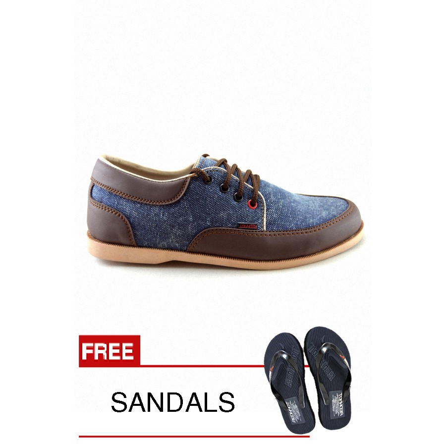 

Redknot - Sneakers Counting Blue Denim Brown + Bonus Sandal Senilai Rp.25.000,00