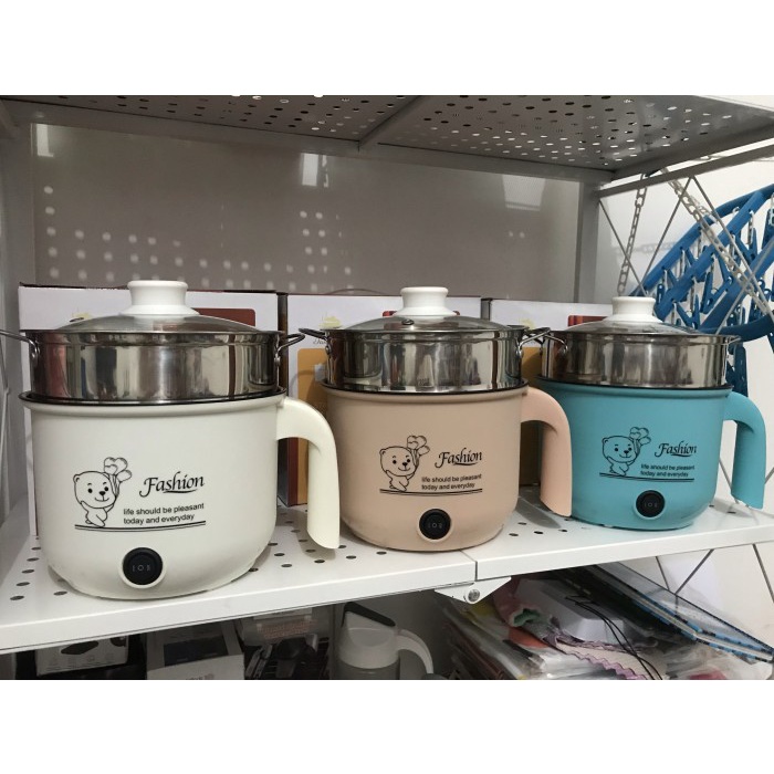 Panci Elektrik Serbaguna Multifungsi Arabian Stainless 2liter Mini K5X7 Ori Keramik Portable Kukusan