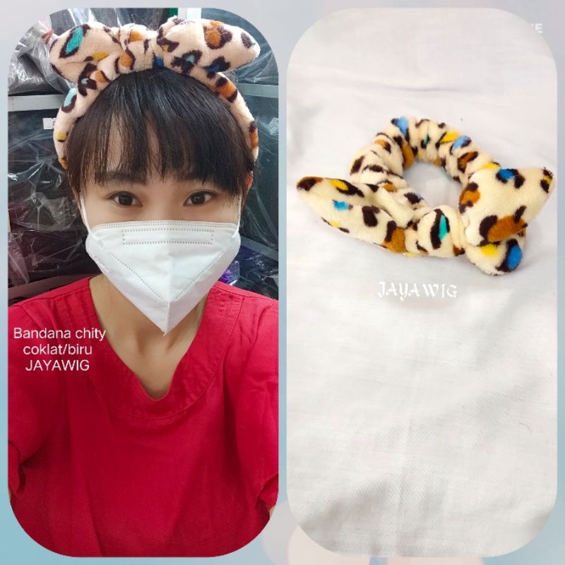 Bandana Korea Aksesoris Rambut Bandana Kain Motif