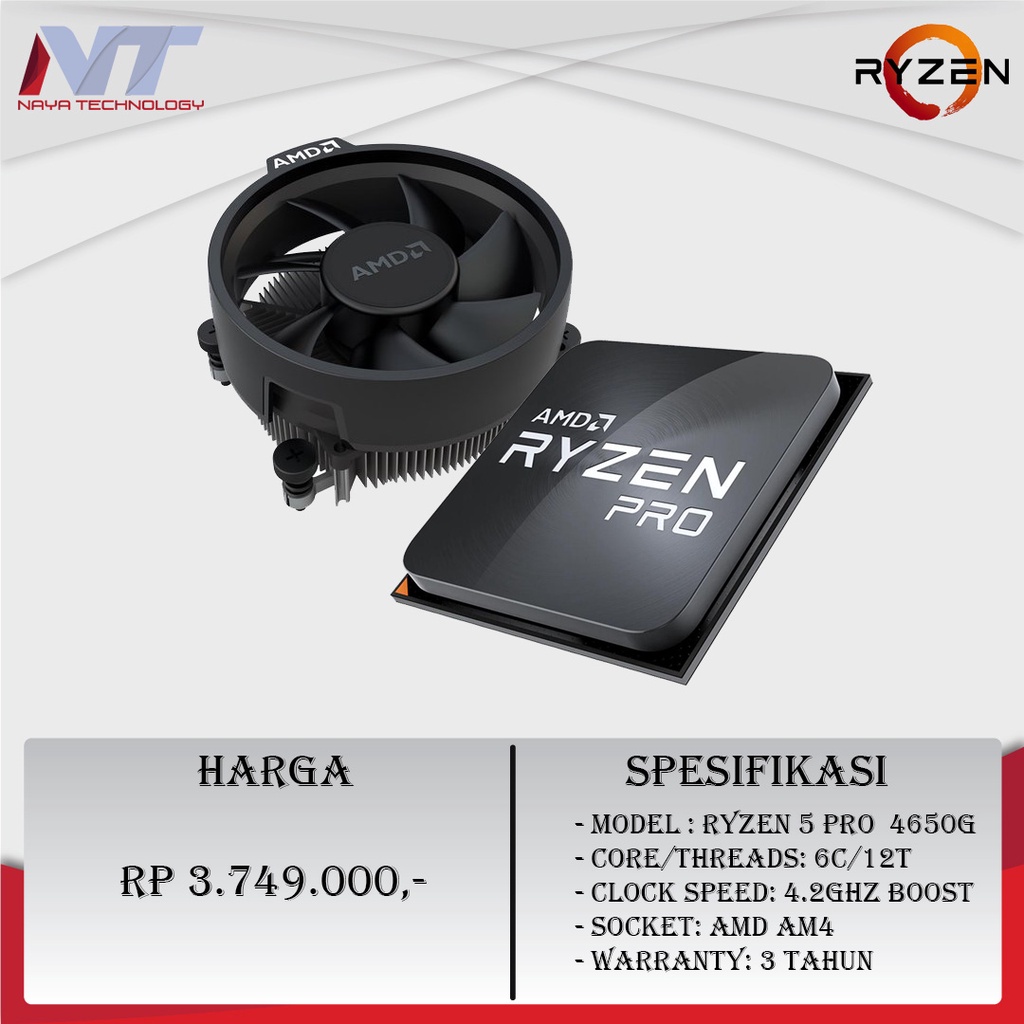 AMD Ryzen 5 Pro 4650G Garansi Resmi