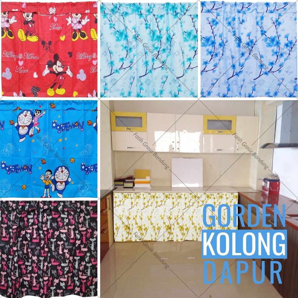 Gorden Kolong Karakter Hordeng Kolong Dapur Murah Minimalis Poni