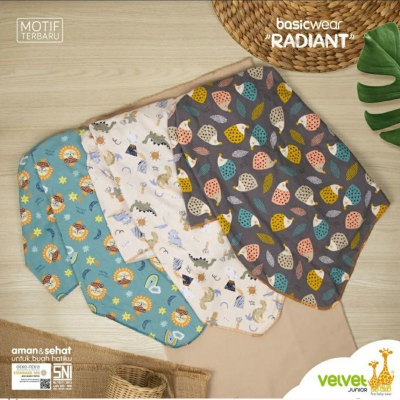 Bedong Bayi Velvet Junior Bedong Mix 3pcs