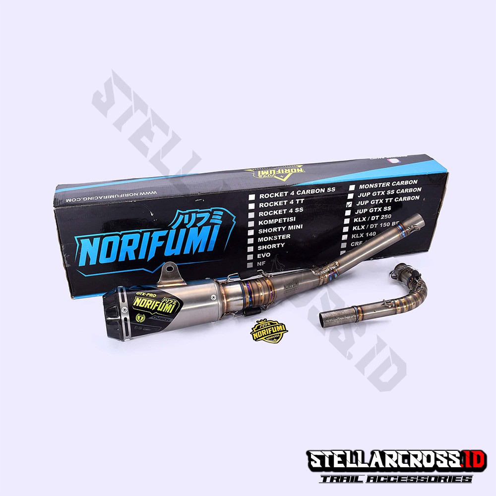Knalpot Muffler Original NORIFUMI Titanium GTX Pro Bore Up Jupiter Z Carbon