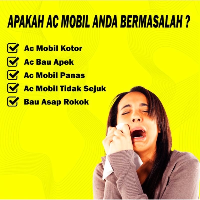 AC REFRESHER MOBIL / PEMBERSIH AC MOBIL /PEWANGI AC/PENYEGAR AC MOBIL &amp; SPLIT BELI 1 GRATIS 1