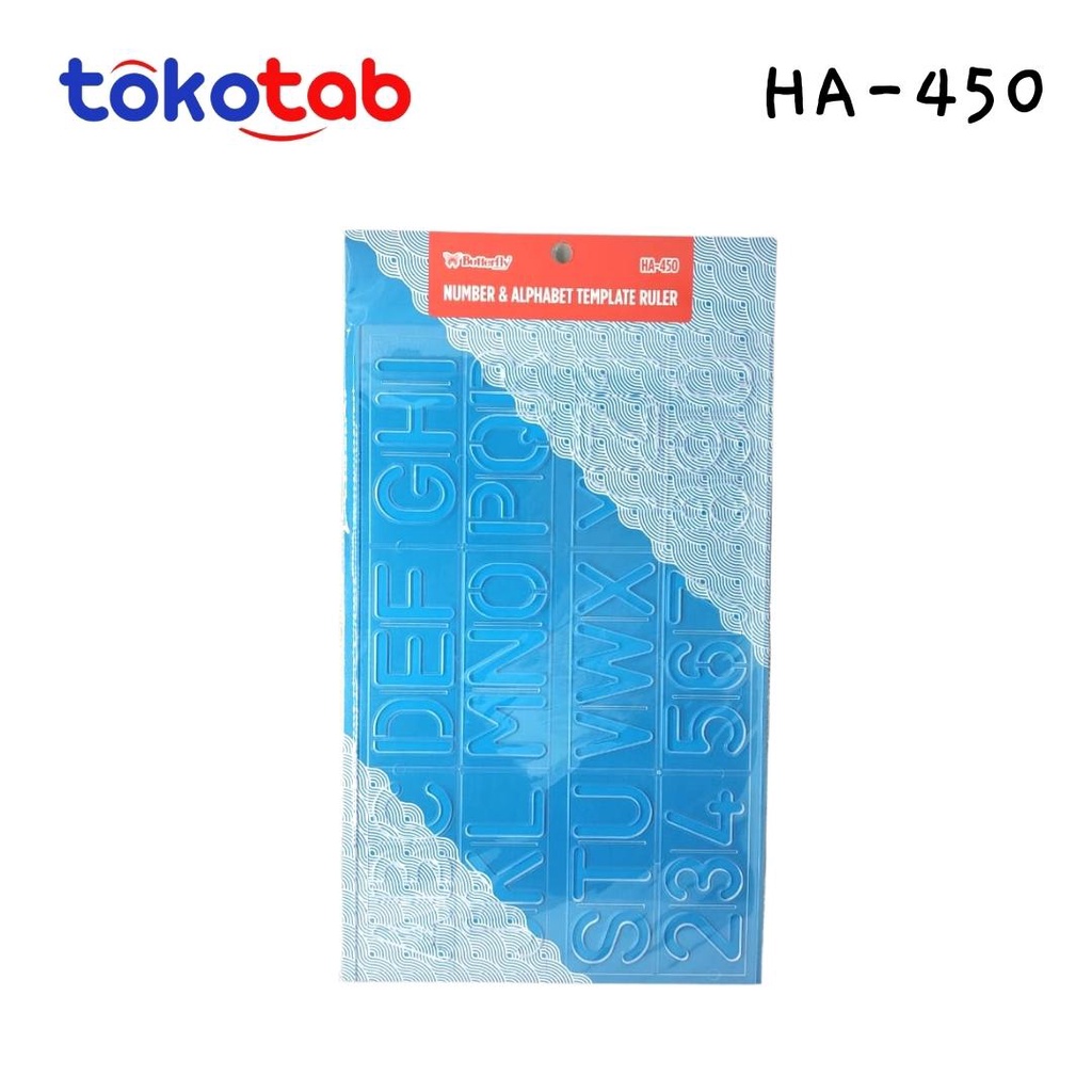 

Penggaris Pola Angka BUTTERFLY HA-450