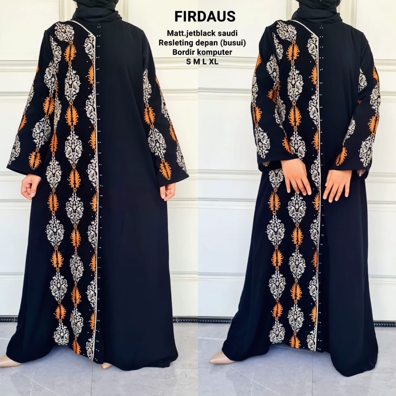 baju wanita Abaya hitam jumbo bordir klasik exclusive gamis turki