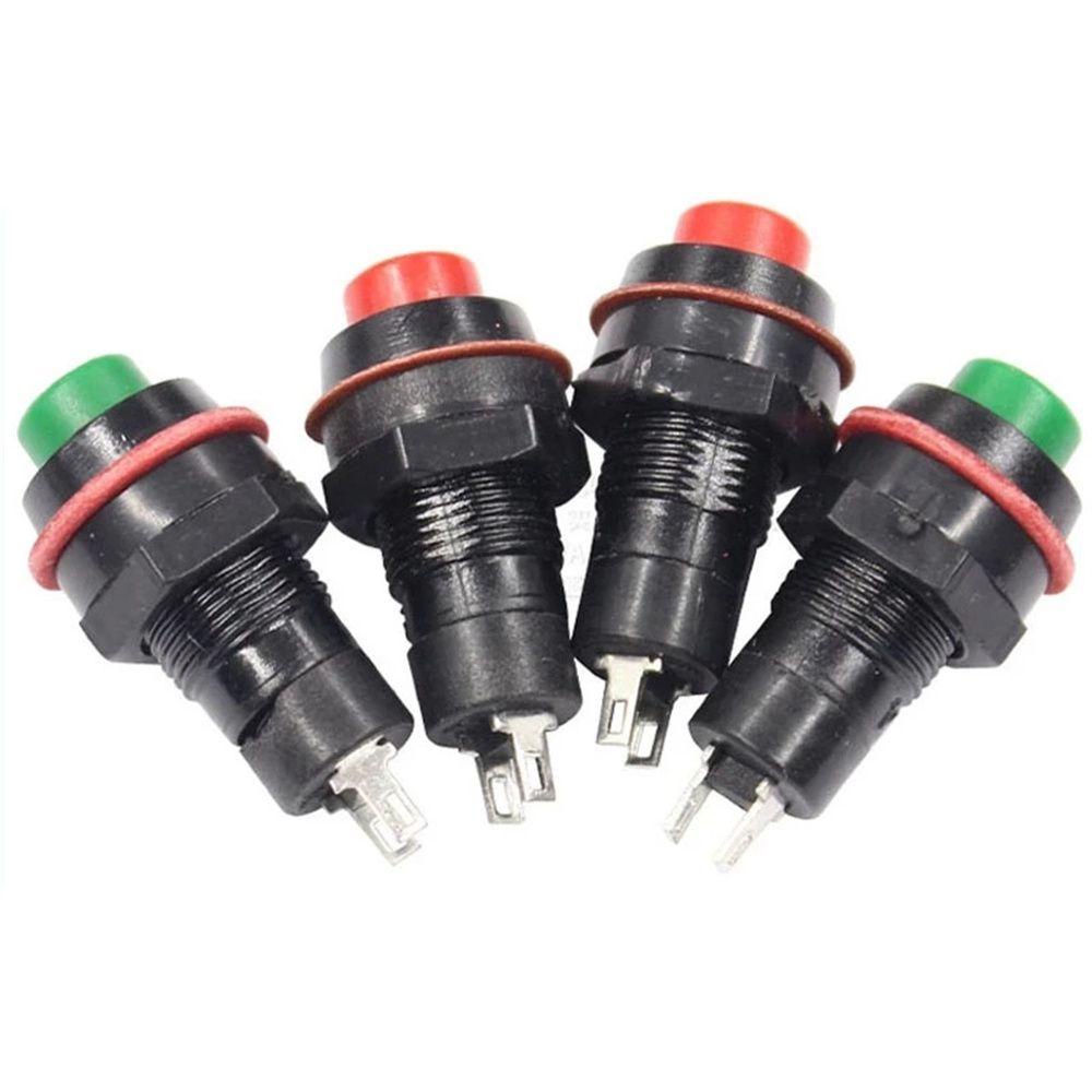 Agustina Putaran Push Button Plastik Tahan Lama Momentary Self Reset Komponen Elektronik Kontak Listrik 10mm Tombol Switch