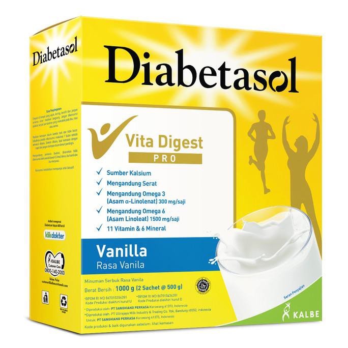 

Diabetasol Vanila / Coklat 1kg (1000g) - Coklat 1kg