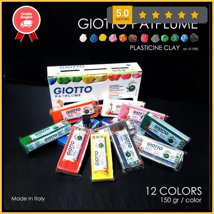 

Giotto Patplume Set 12 Warna ( Plasticine Clay ) Jntna8900