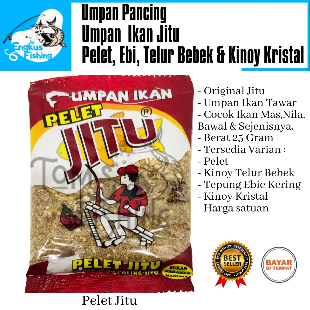 Umpan Pancing Jitu Pelet, Ebi, Kinoy Kristal &amp; Telor Bebek Original Murah - Engkus Fishing