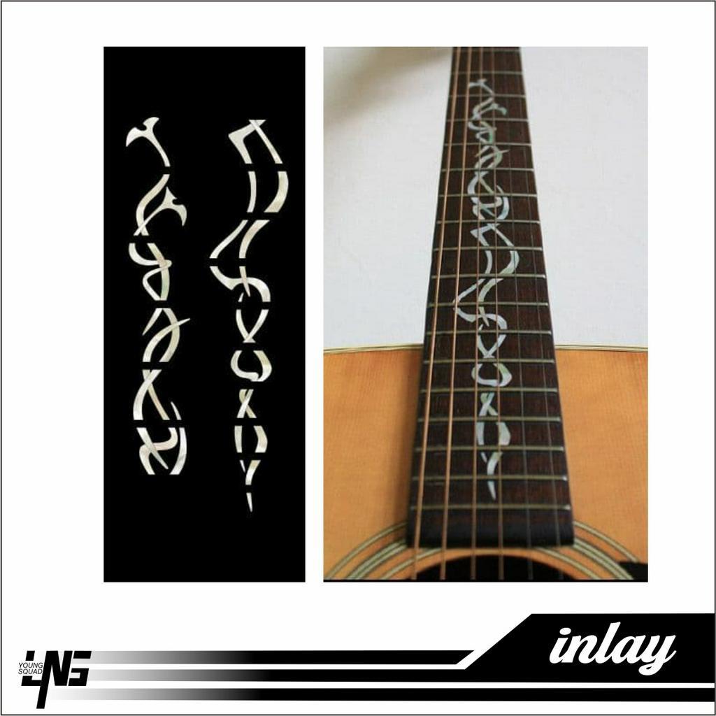 Stiker Inlay Decal Stiker Fretboard Gitar Akustik Elektrik 9