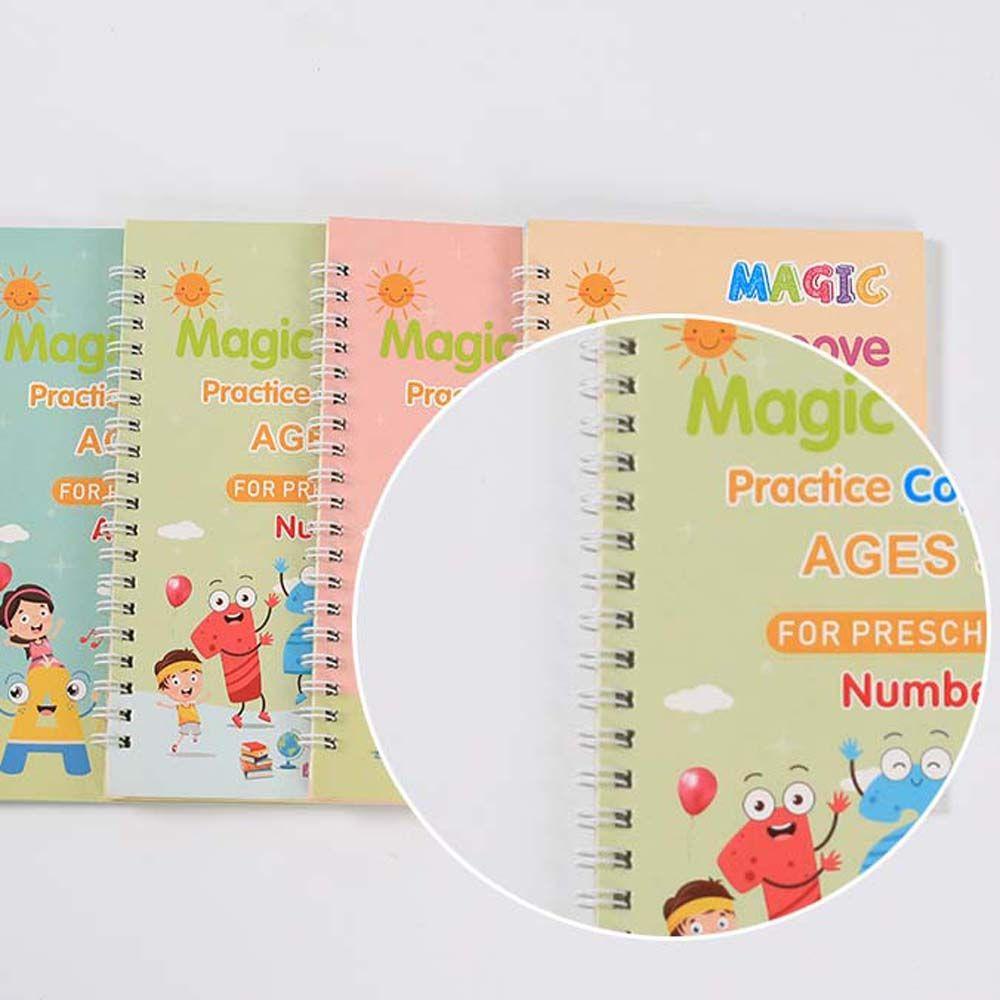 Lanfy Kids English Copybook With Pen Refill Penambahan Pengurangan Angka Gratis Lap Huruf Inggris Tulisan Inggris Stiker