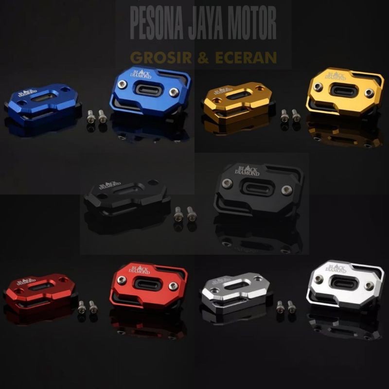 Tutup Master Nmax Cnc Tutup Minyak Rem Nmax &amp; Nmax New 2020 Original Merk BLACK DIAMOND