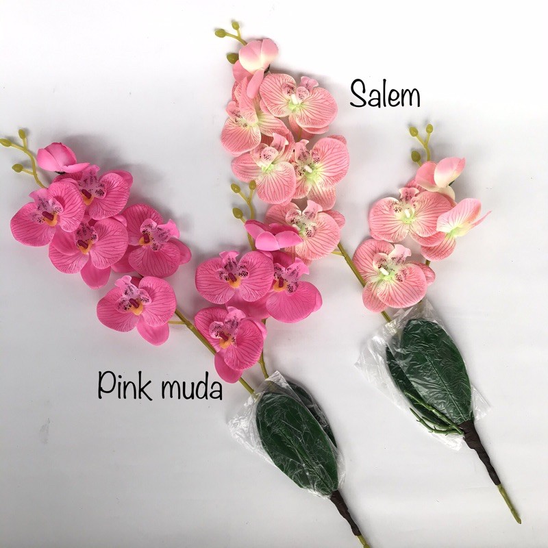 ANGGREK MEKAR X2 - bunga plastik palsu artificial home decor shabby chic grosir anggrek murah-6