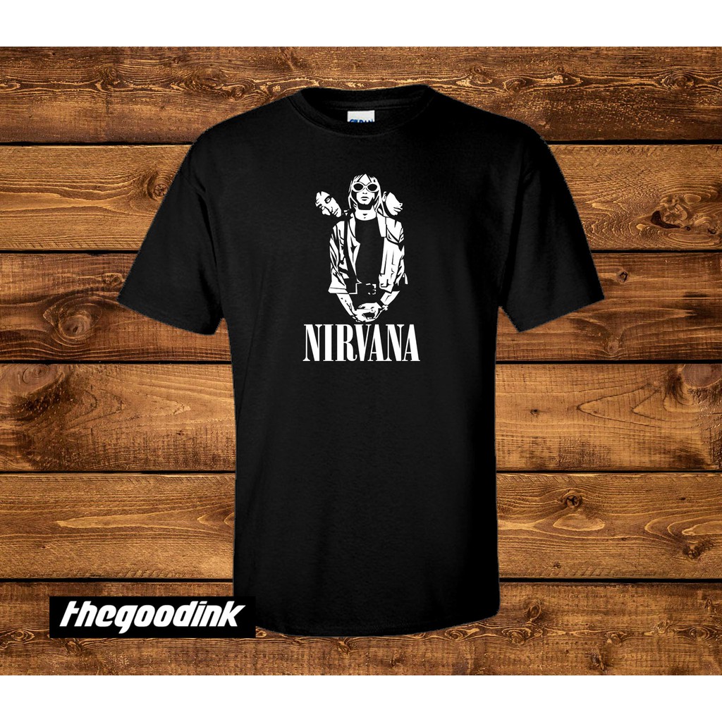 Kaos Nirvana - Band Cartoon - Original Gildan T-shirt DTG Print