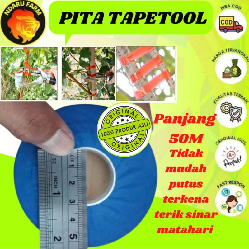 

Pita Tali Tapetool Premium Panjang 50 Meter NDARUFRAM