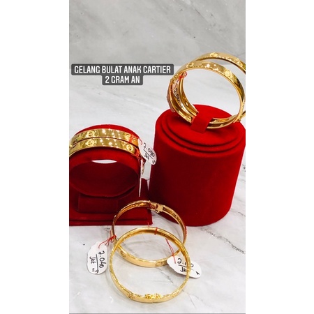 Gelang anak cartir emas asli 6k