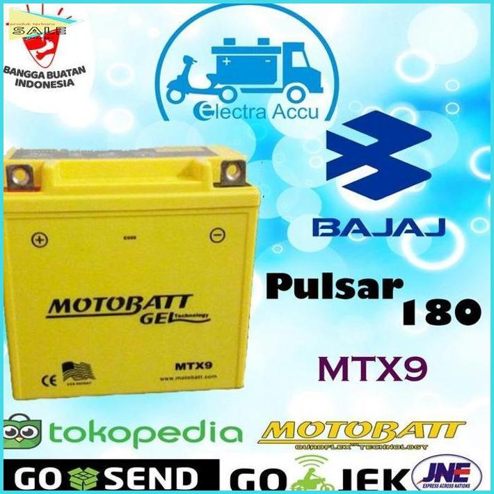 a Promo Aki Motor Bajaj Pulsar 180 Motobatt MTX9 Aki kering / Aki Gel _Terlaris
