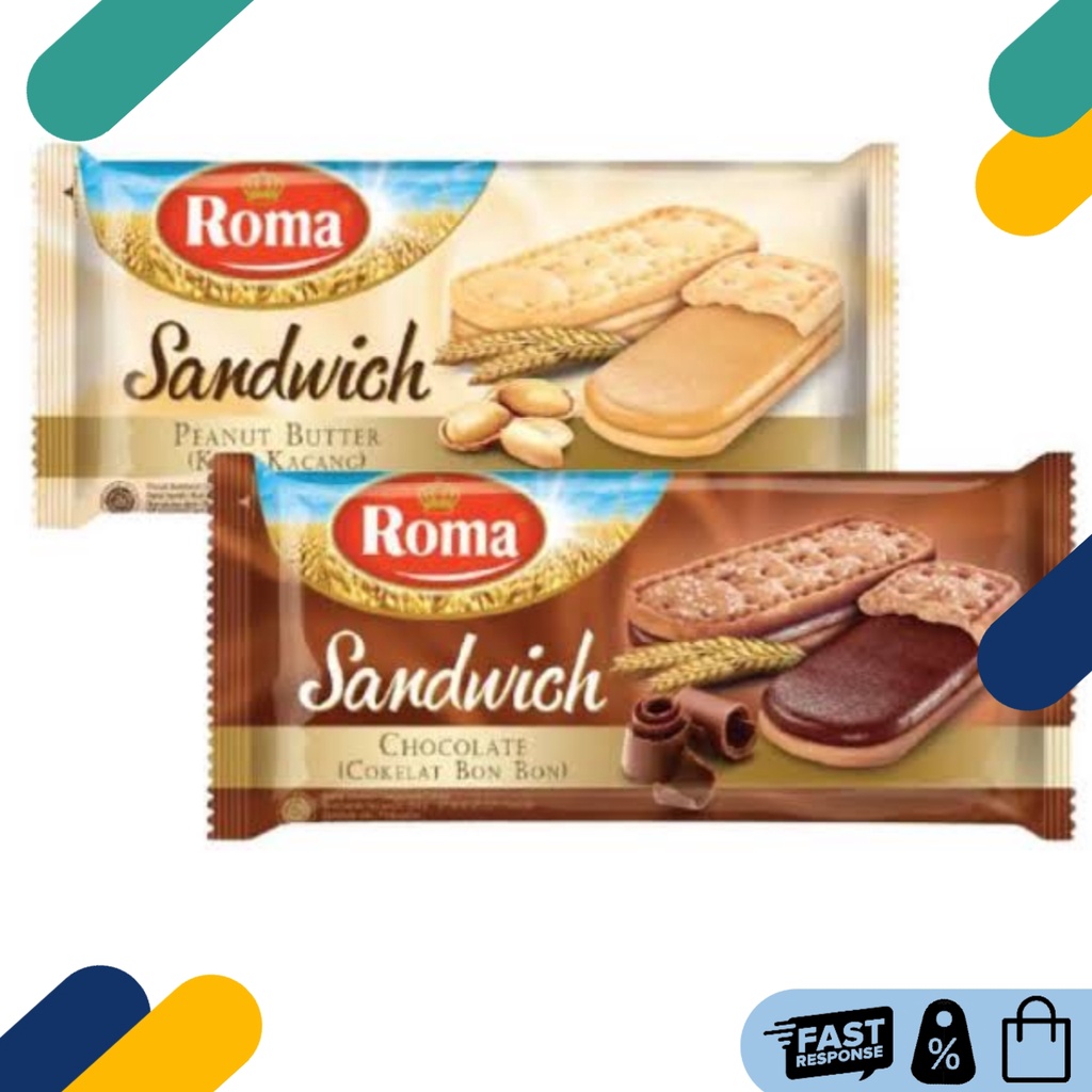 

Biskuit Roma Sandwich Chocolate dan Peanut Butter