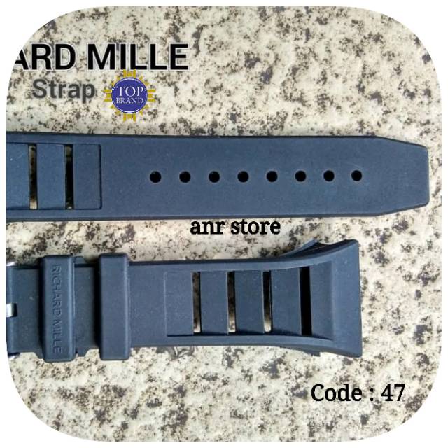 Richard Mille Tali Jam Tangan Karet Rubber Strap Kualitas Super