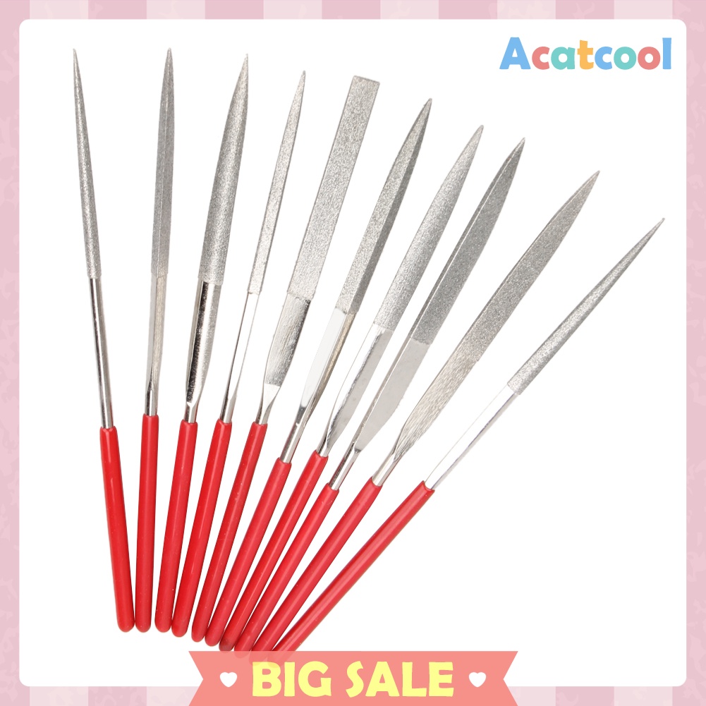 10pcs 140mm Diamond Mini Needle File Set Handy Tools for Ceramic Crafts