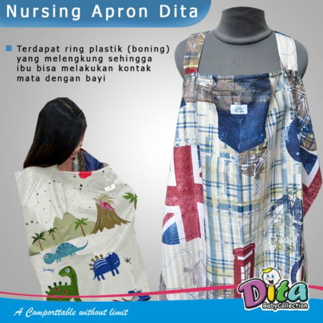 Apron menyusui dita celemek menyusui bayi grosir celemek menyusui kain penutup menyusui