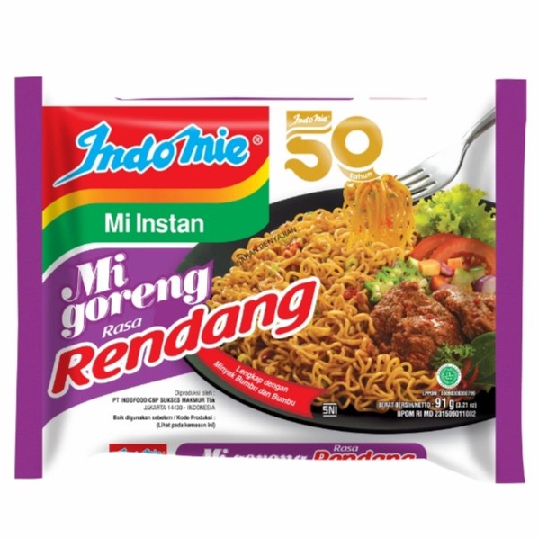 

Indomie mie instan goreng rendang 91 gr
