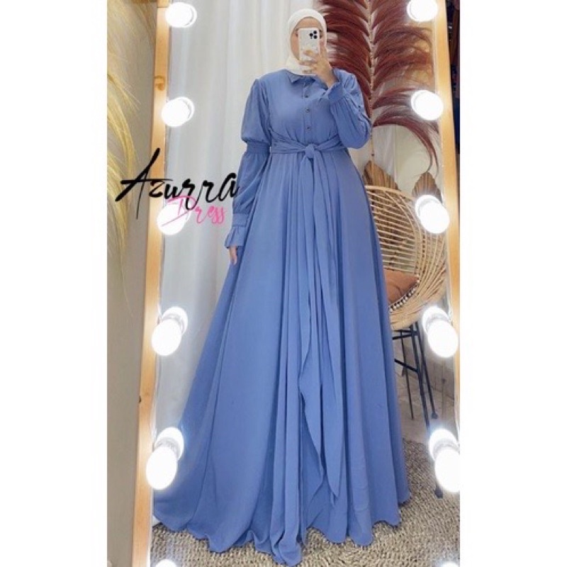 T.R - Gamis Terbaru CerutyBabydol Terlarus / Azzura Dress / Gamis Mewah Ceruty Terlaris 2021 / Gamis Ceruty Jumbo / Gamis Polos /Wd-5