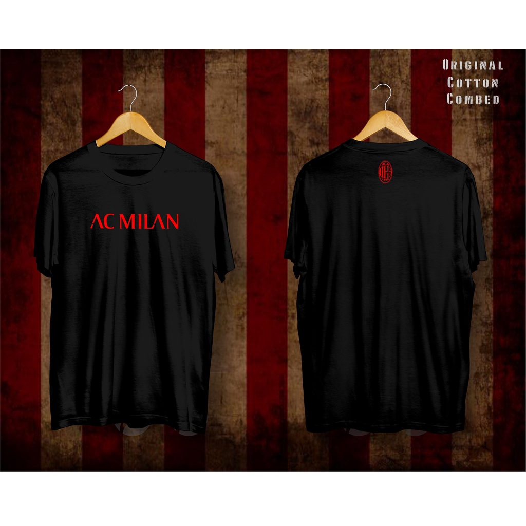 Kaos/ Tshirt Club Sepakbola AC MILAN Original Combed