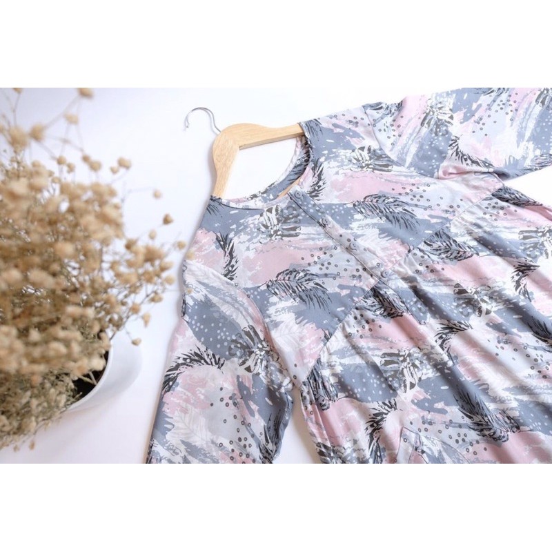 Gamis Daily/ Gamis Jaudah/ Daster Jaudah pink grey/gamis pink grey/gamis jaudah pink grey