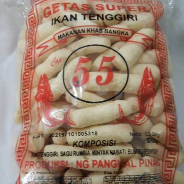 

Getes getas kerupuk tenggiri cap 55 produk NG 500 gr