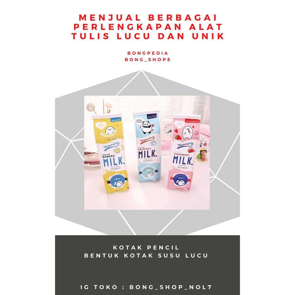 

Tempat Pensil bentuk Kotak Susu|Kotak Pensil Milk Lucu