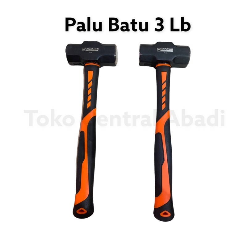 Palu Batu Gagang Fiber 3 LB “CAMEL” / Palu Bogem / Palu Bodem / Palu Besi / Palu / Palu Kambing /  P