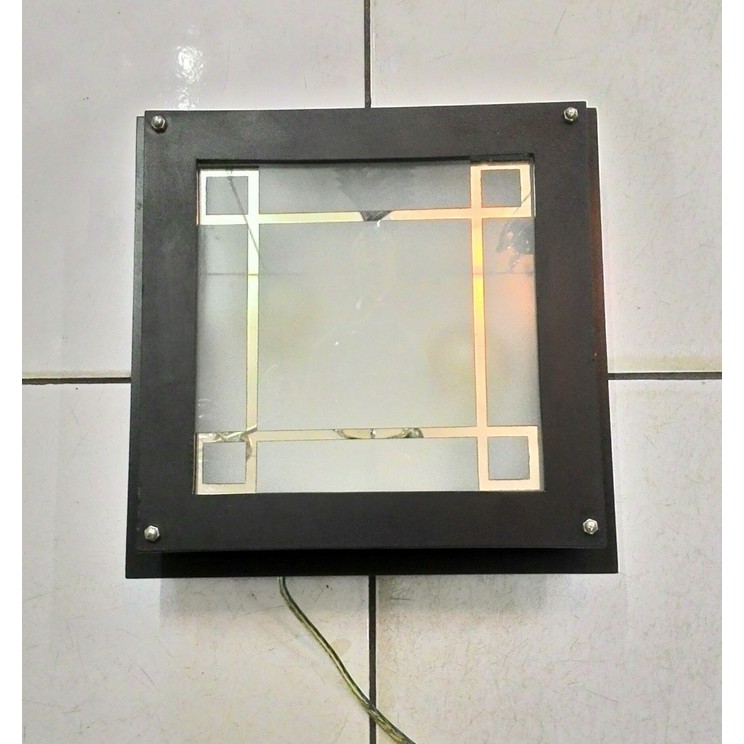 lampu ceiling plafon minimalis wooden black