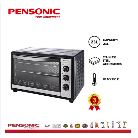 [ Pensonic ] Pensonic Oven Listrik Multifunction Toast, Grill, and Bake Makanan 23 Liter PEOI-2305