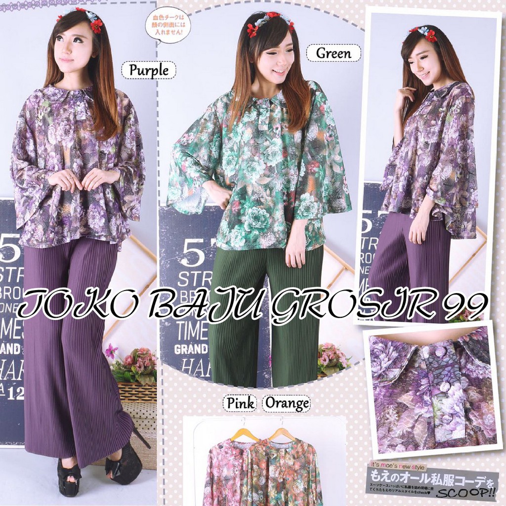 BLOUSE WANITA Baju  Spring Kembang Fashion Wanita Spesial