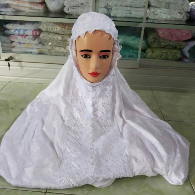 Mukena terusan sutra jepang