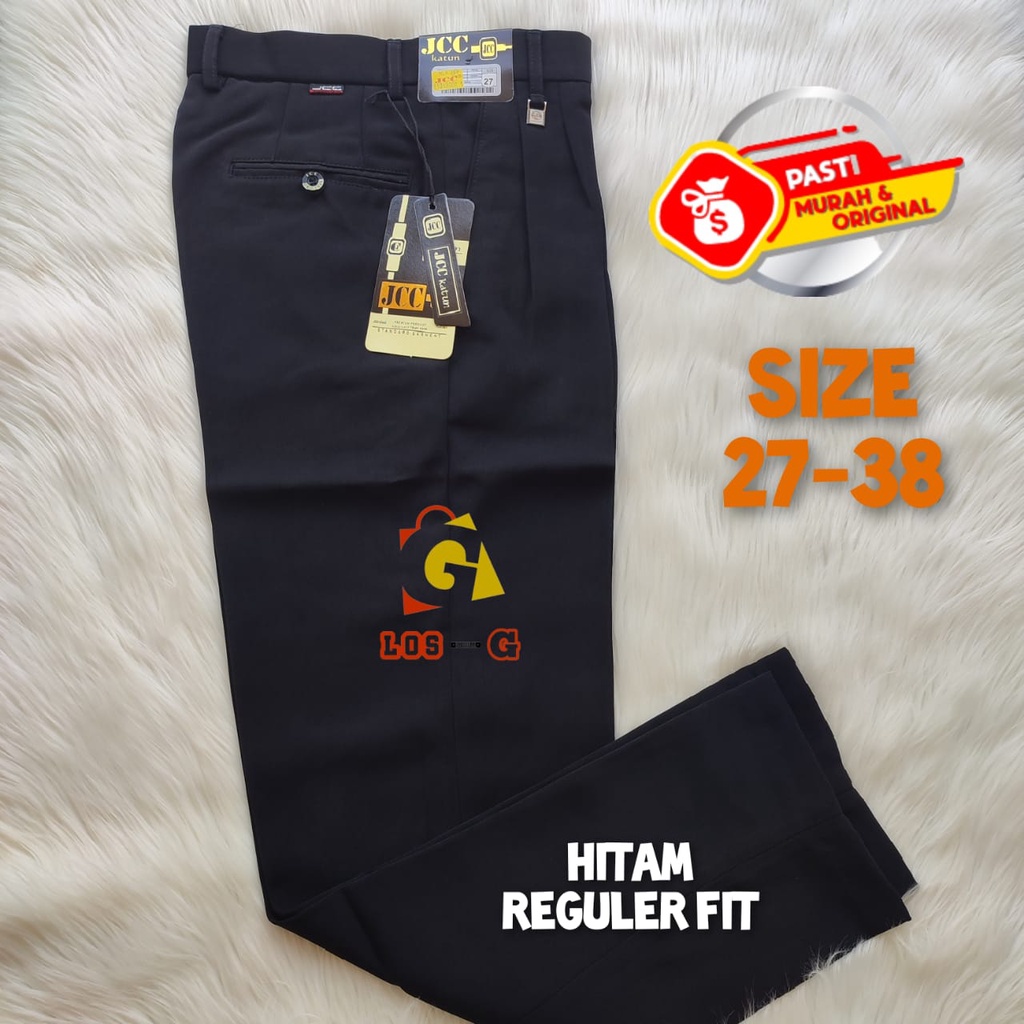 CELANA FORMAL HITAM PRIA JCC ORIGINAL REGULAR FIT
