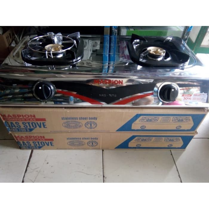 Maspion Kompor Gas 2 Tungku Stainless Stell Body MKG-709S MKG709S