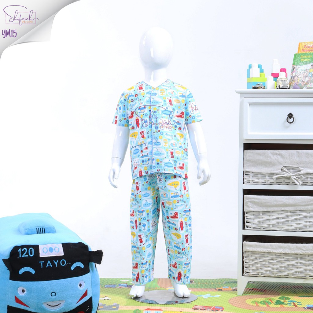 SHOFWAH BAJU TIDUR SET ANAK LAKI LAKI PIYAMA YUMIKO