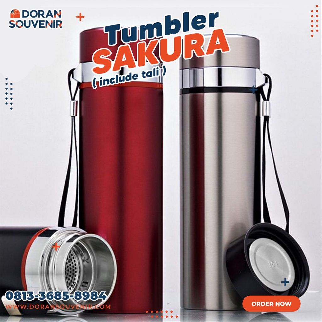 Jual Custom Termostumblerbotol Lifesakura Tali Comos Co 306 Shopee Indonesia 9785