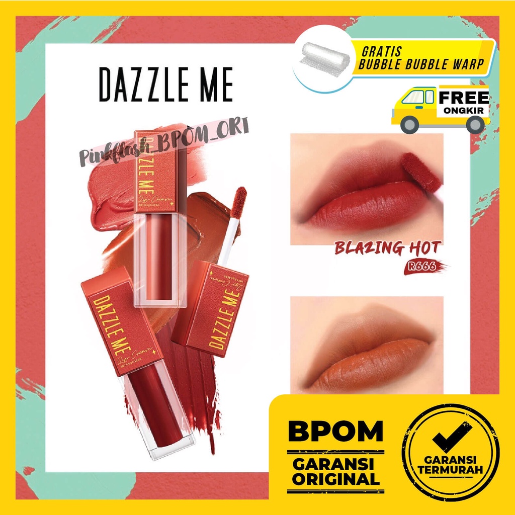 [SIAP KIRIM DAN BPOM] DAZZLE ME Mousse Lip Cream Dazzle Me Lip Cream | Silky Lipstik Moisturizing Lip Care Reduce Lip Wrinkles BPOM